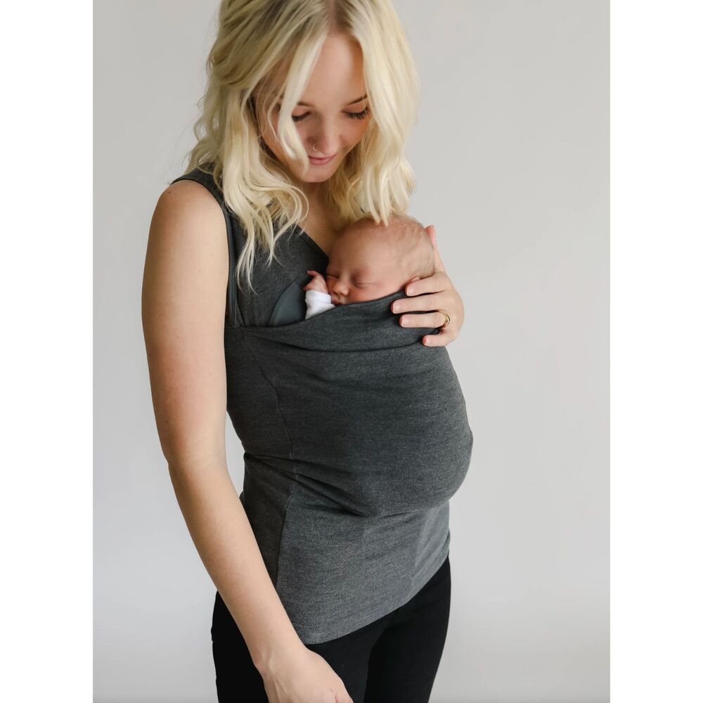 LALABY Women’s Charcoal Gray Babywearing Tank Top